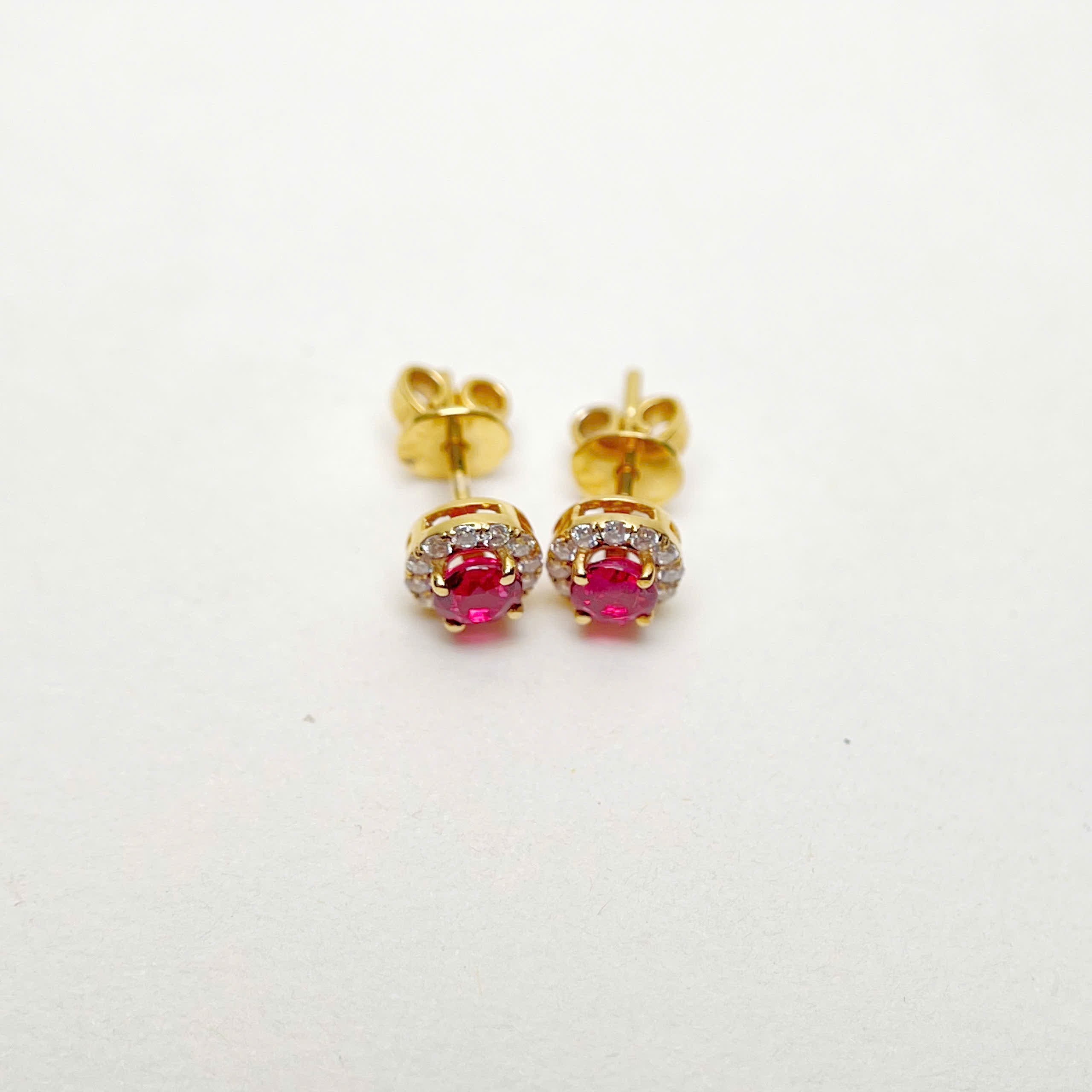 Natural ruby earrings