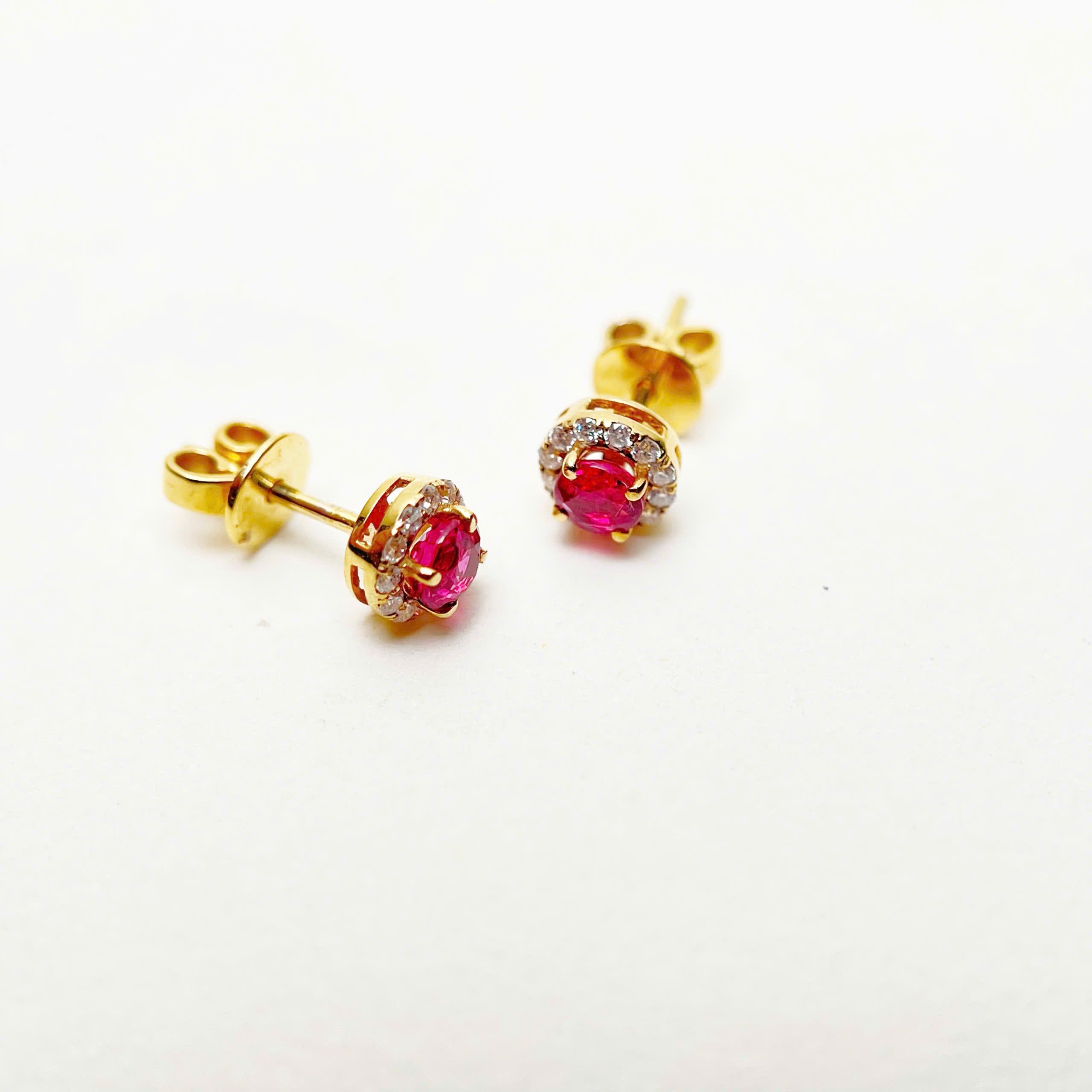 Natural ruby earrings