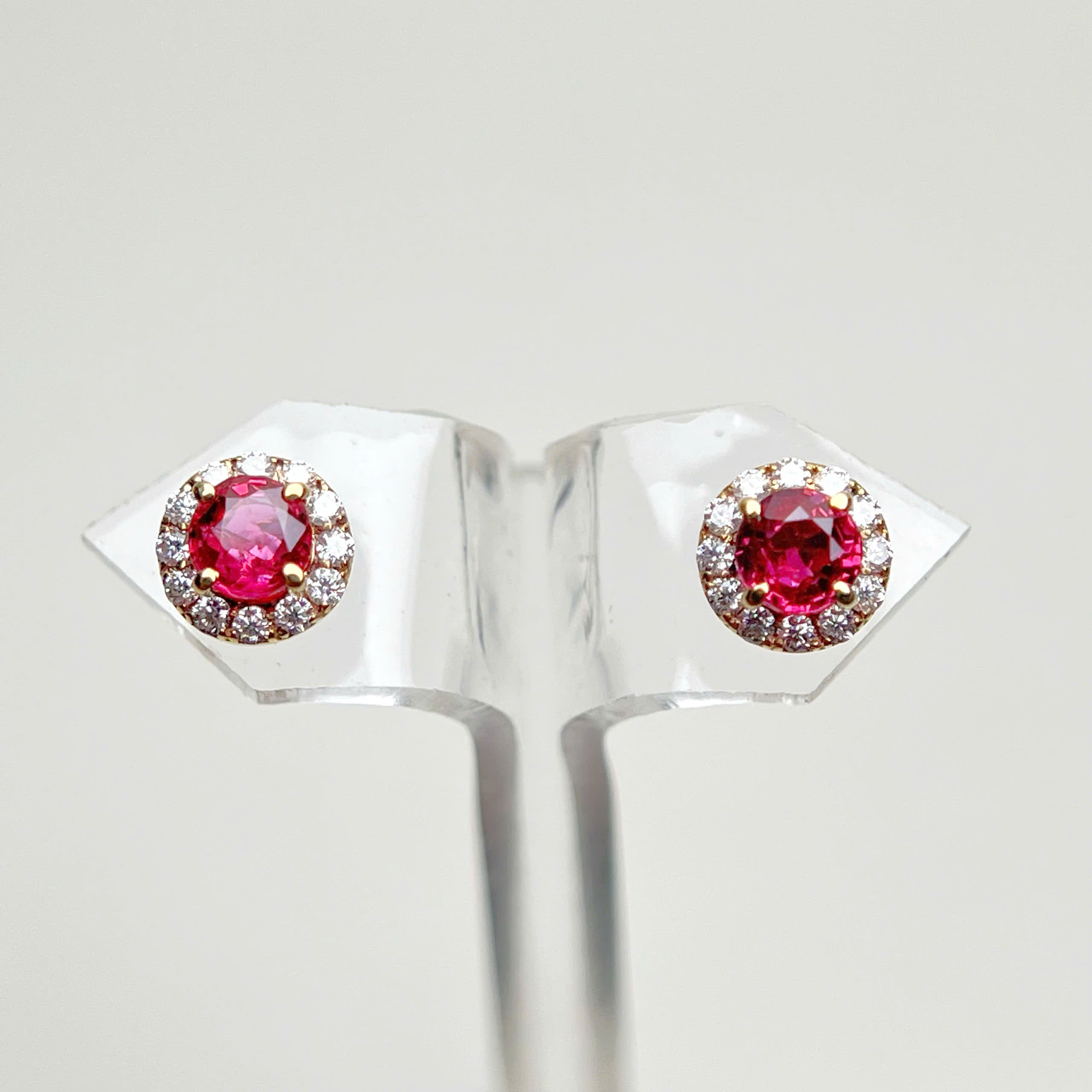 Natural ruby earrings