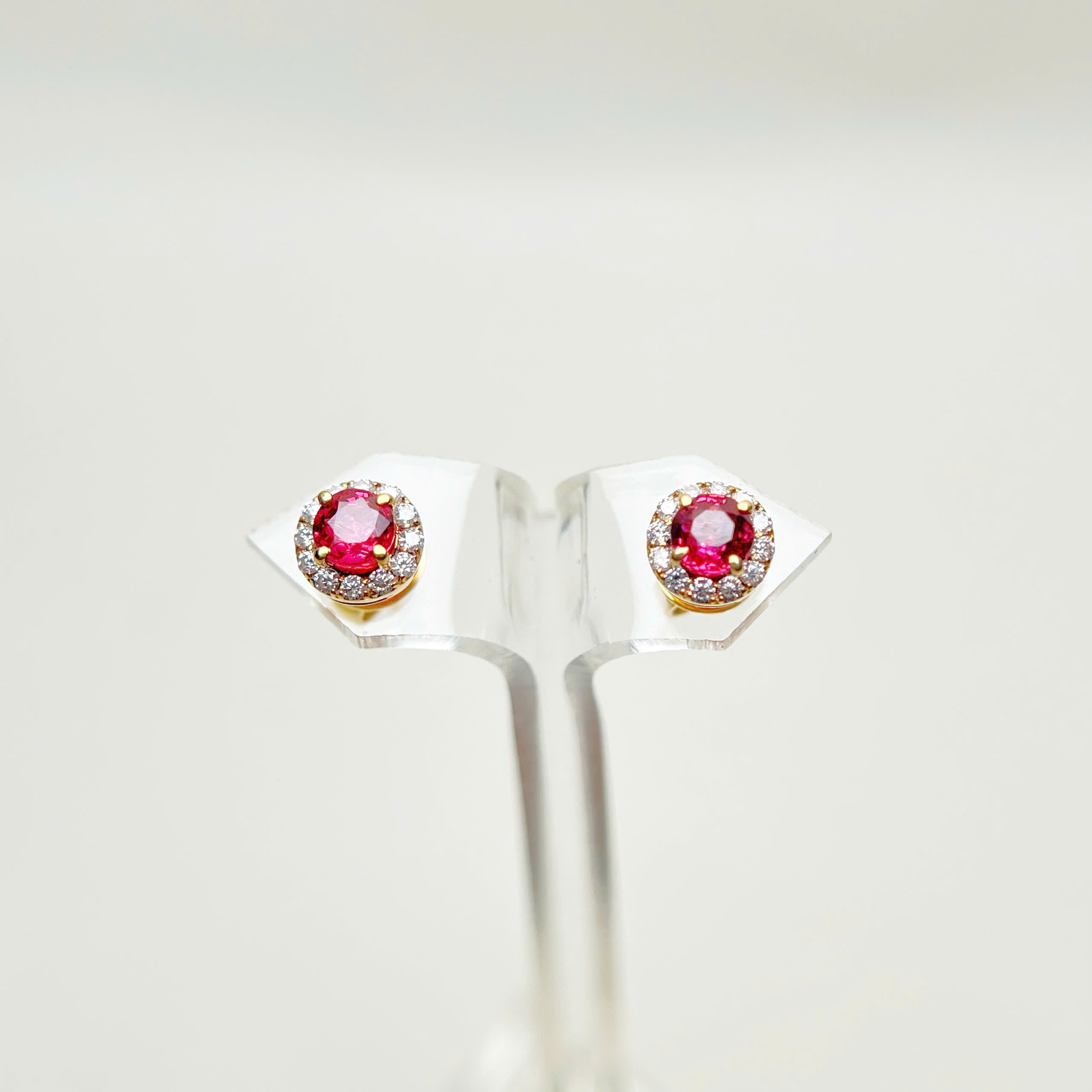 Natural ruby earrings