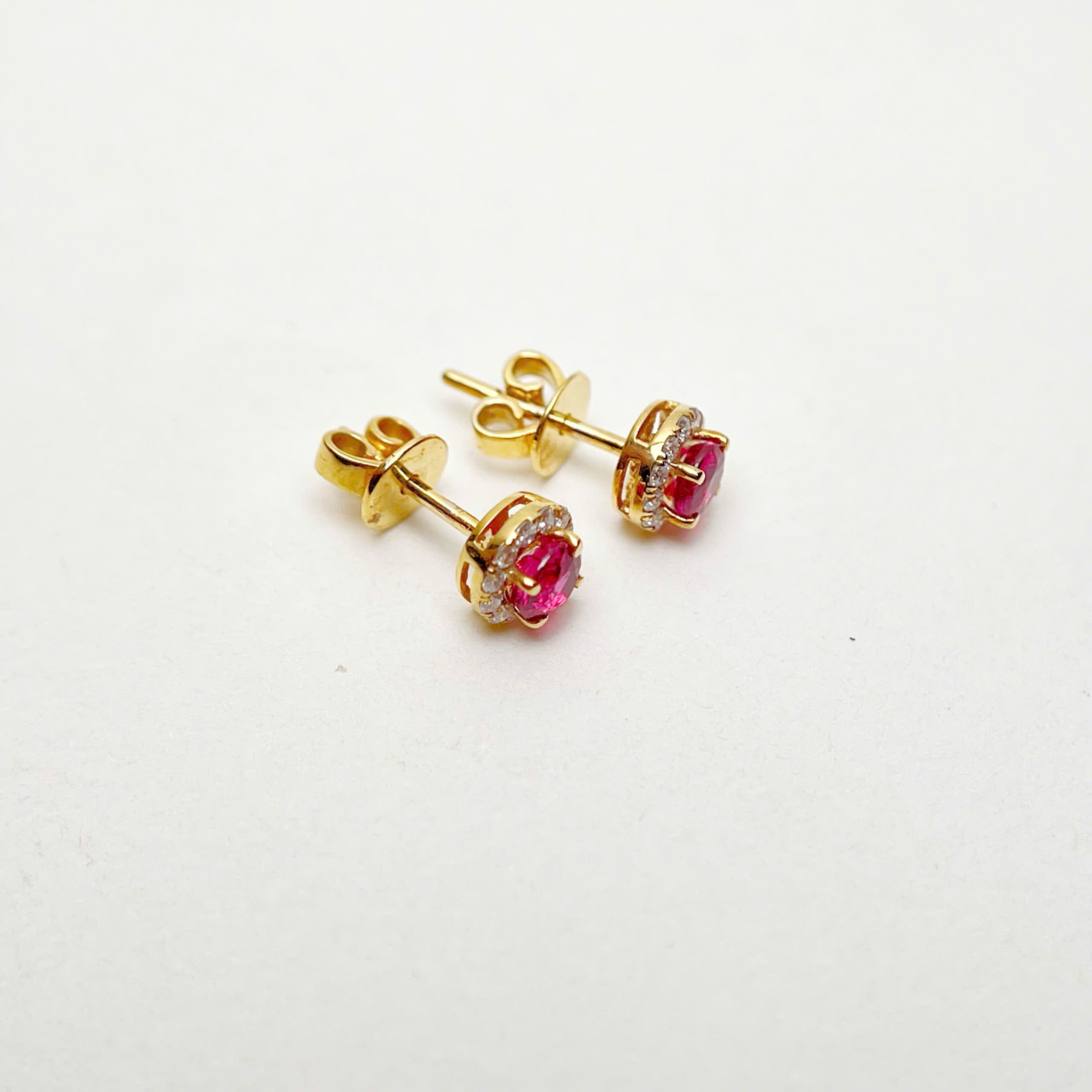 Natural ruby earrings