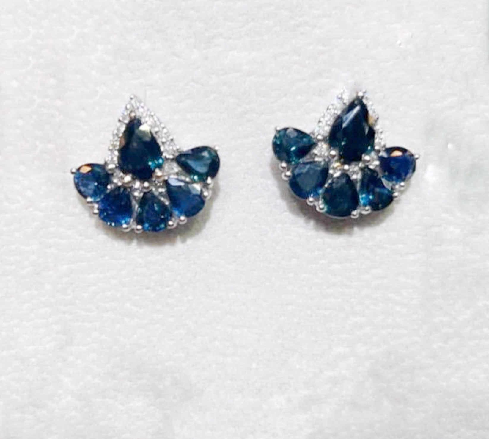 Unique sapphire earrings