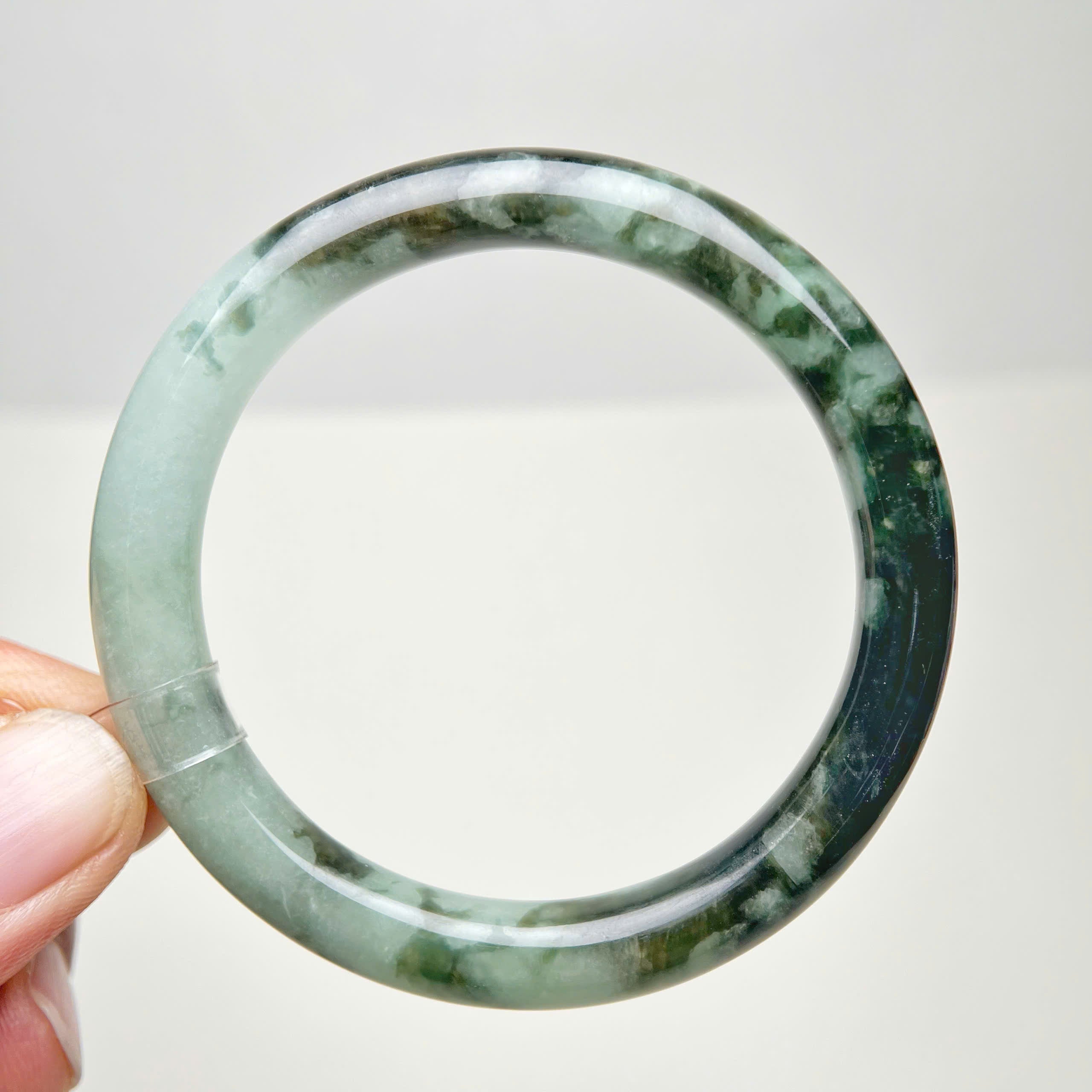 VT004 - Natural Jadeit Jade Bangle Bracelet