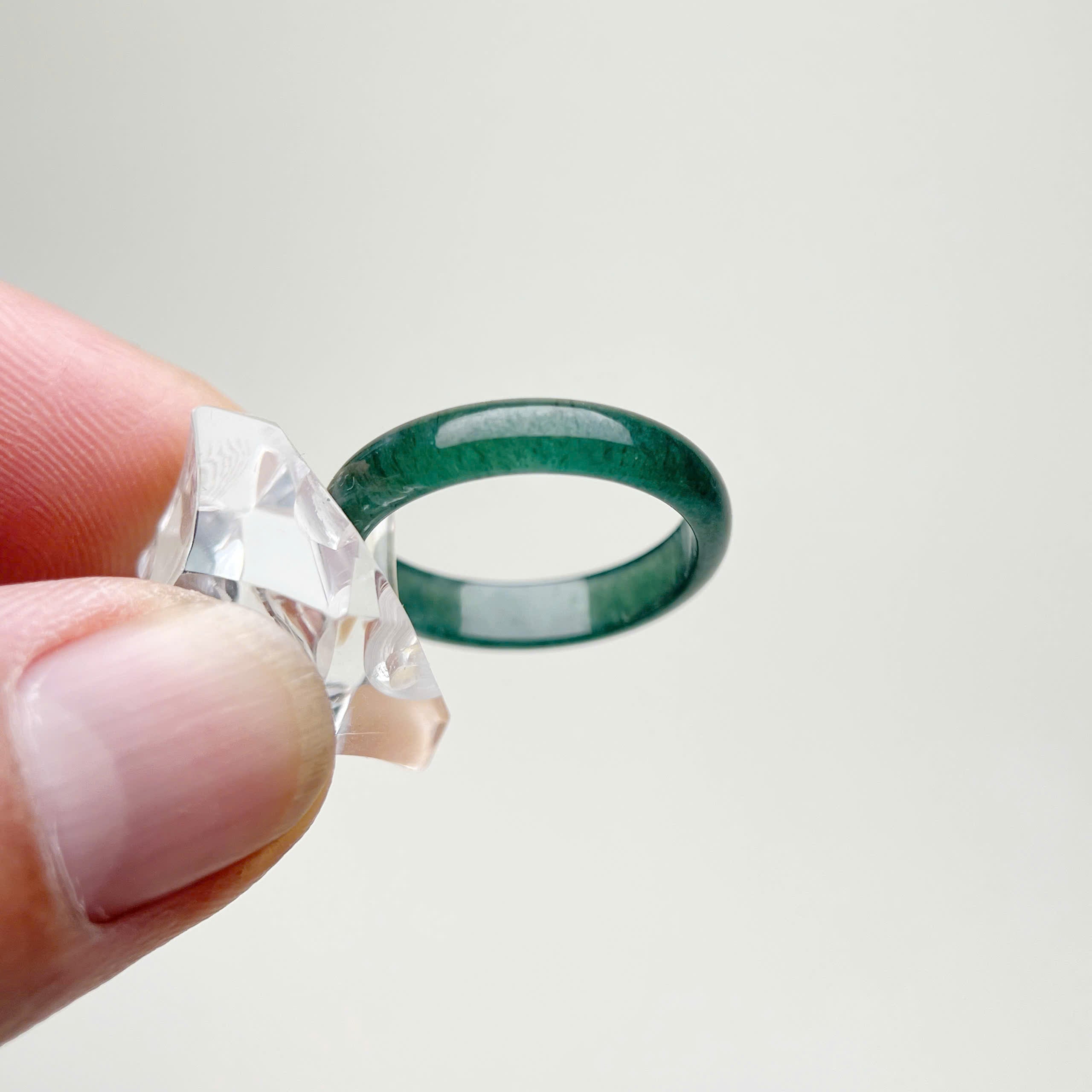 Natural jadeit ring