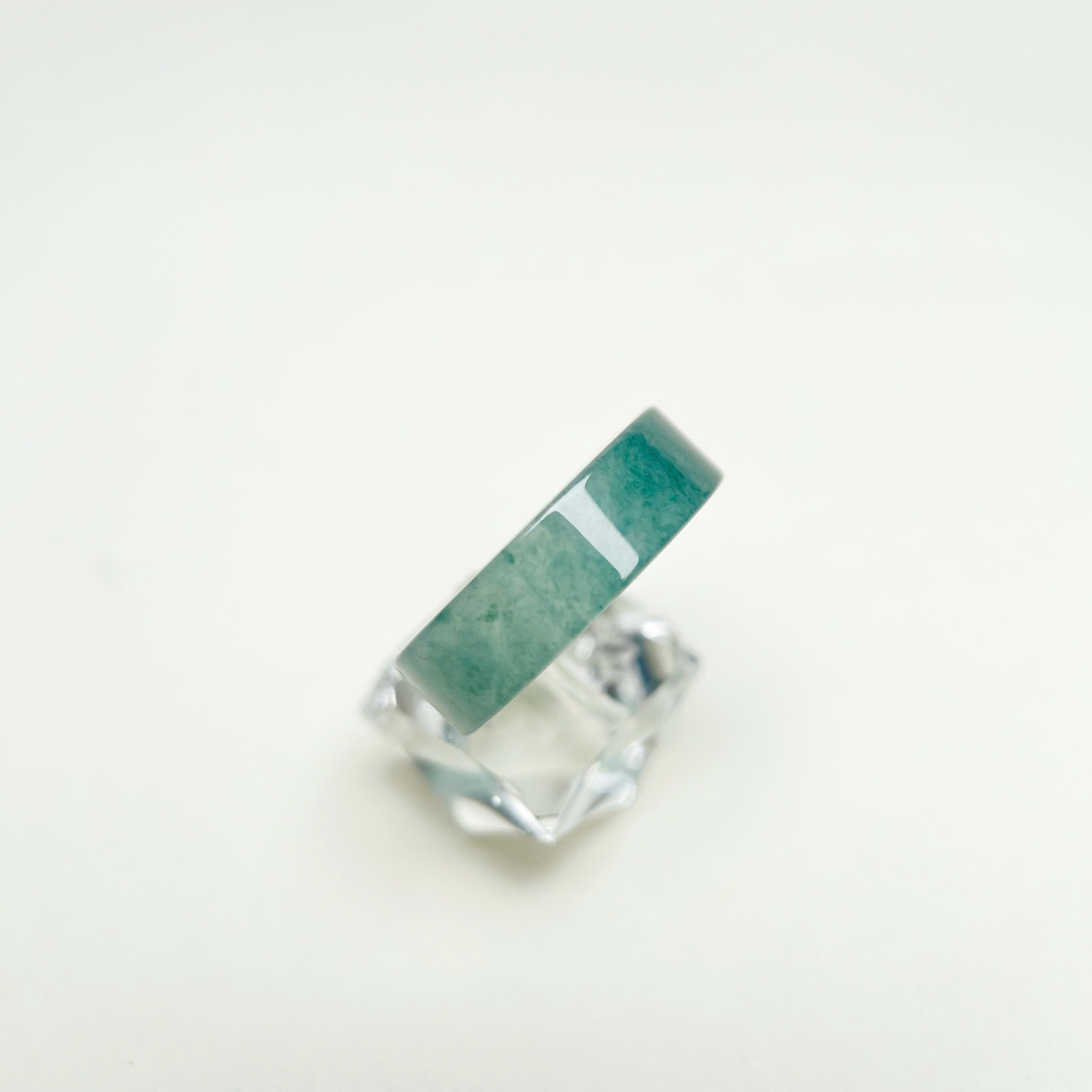 Natural jadeit ring